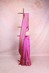 Dark Lavender Semi Jute Saree