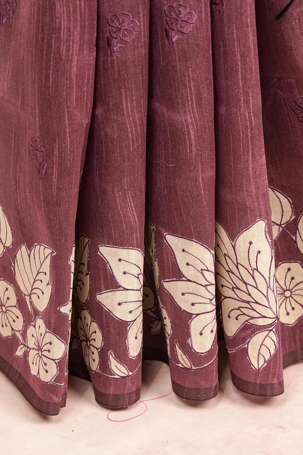 Dark Lavender Semi Jute Silk Saree