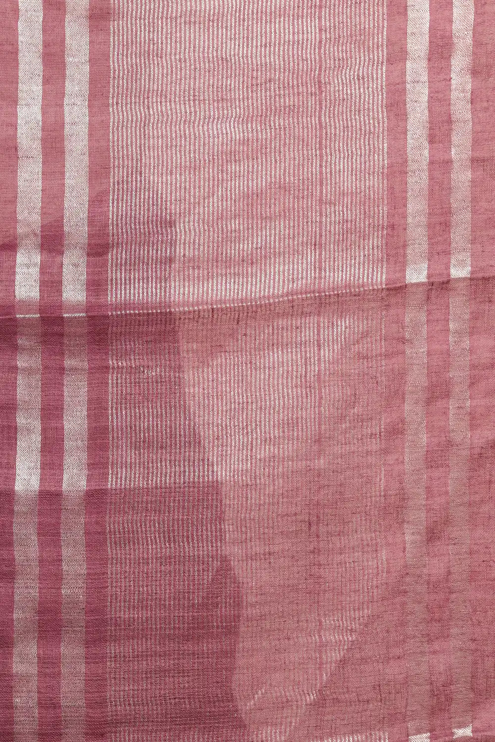 Dark Lavender Semi Linen Saree
