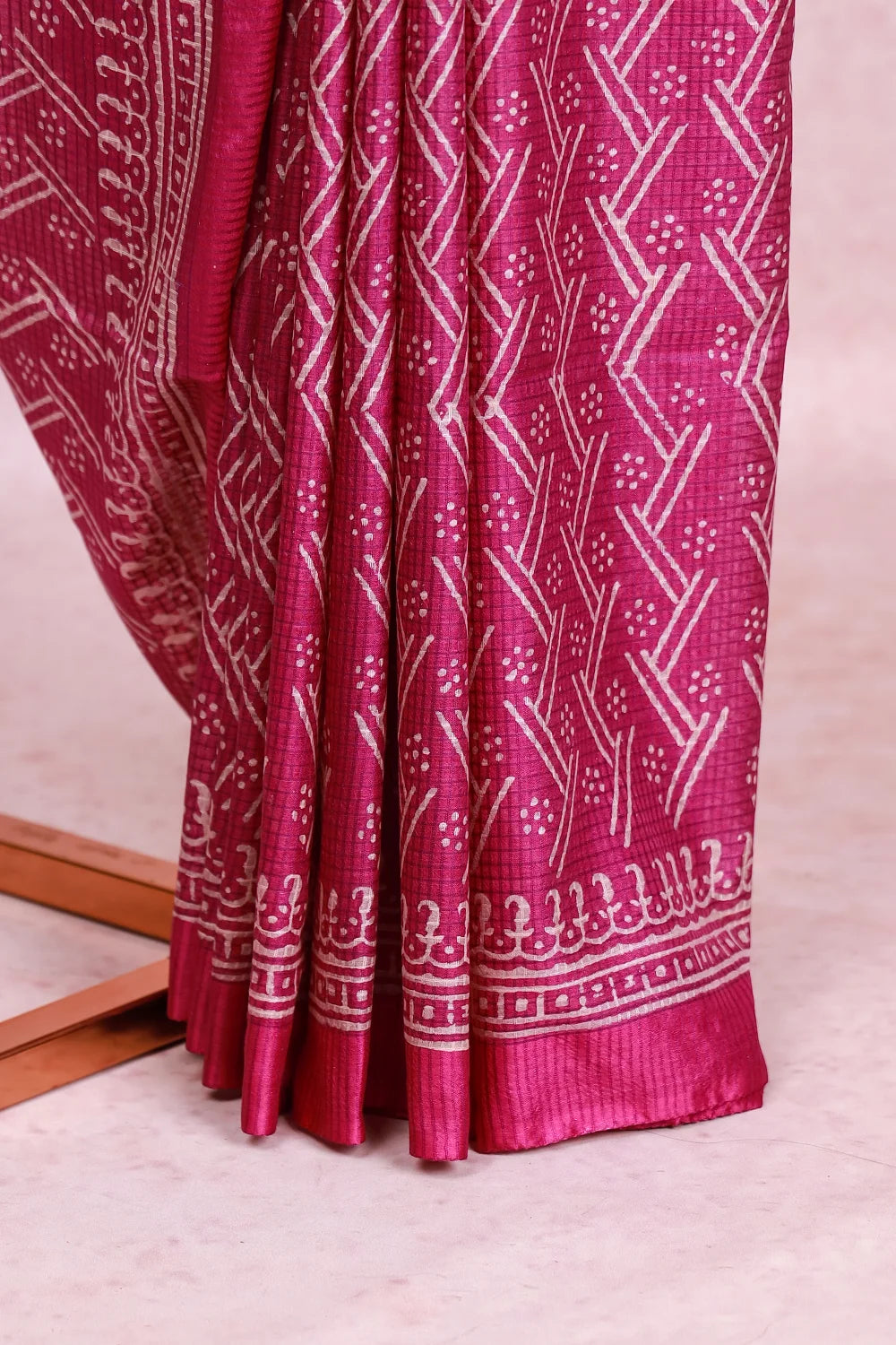Dark Lavender Semi Tussar Saree