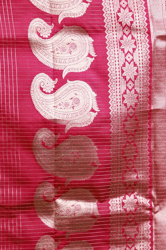 Dark Pink Soft Silk Saree