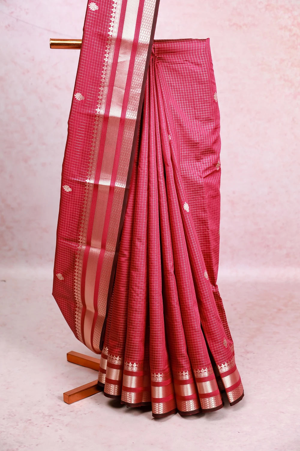 Dark Pink Soft Silk Saree