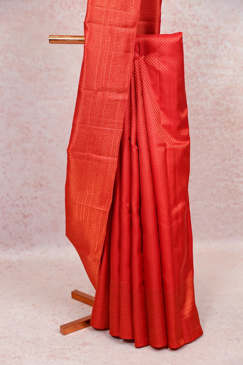 Dark Red Kancheepuram Silk Saree - Seematti