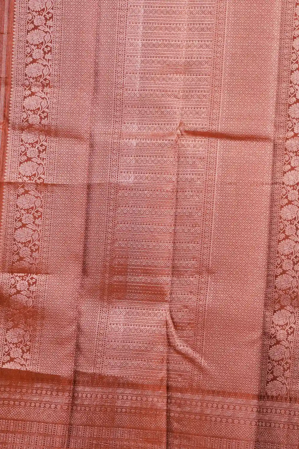 Dark Rust Kancheepuram Silk Saree - Seematti