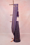 Dark Violet Semi Silk Saree
