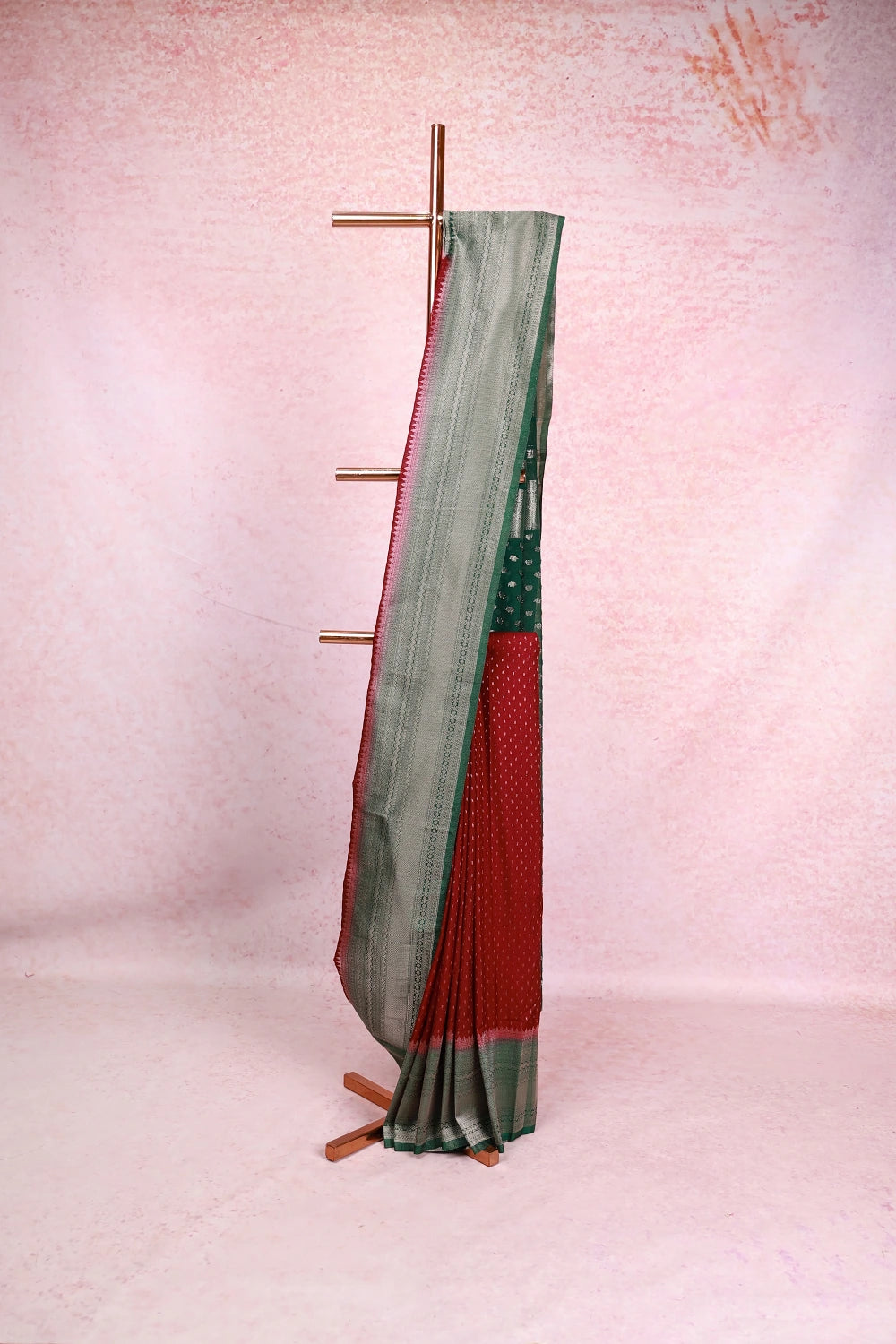 Dark Wine Banarasi Georgette Saree