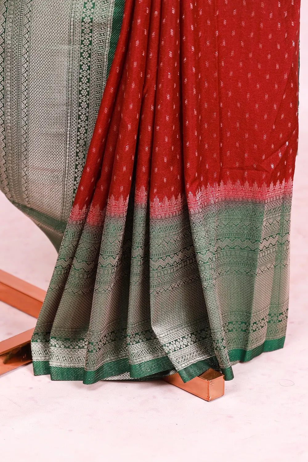 Dark Wine Banarasi Georgette Saree