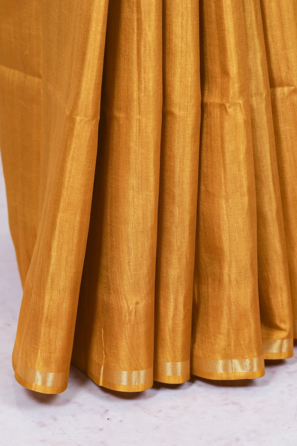 Dark Yellow Semi Tussar Saree - Seematti