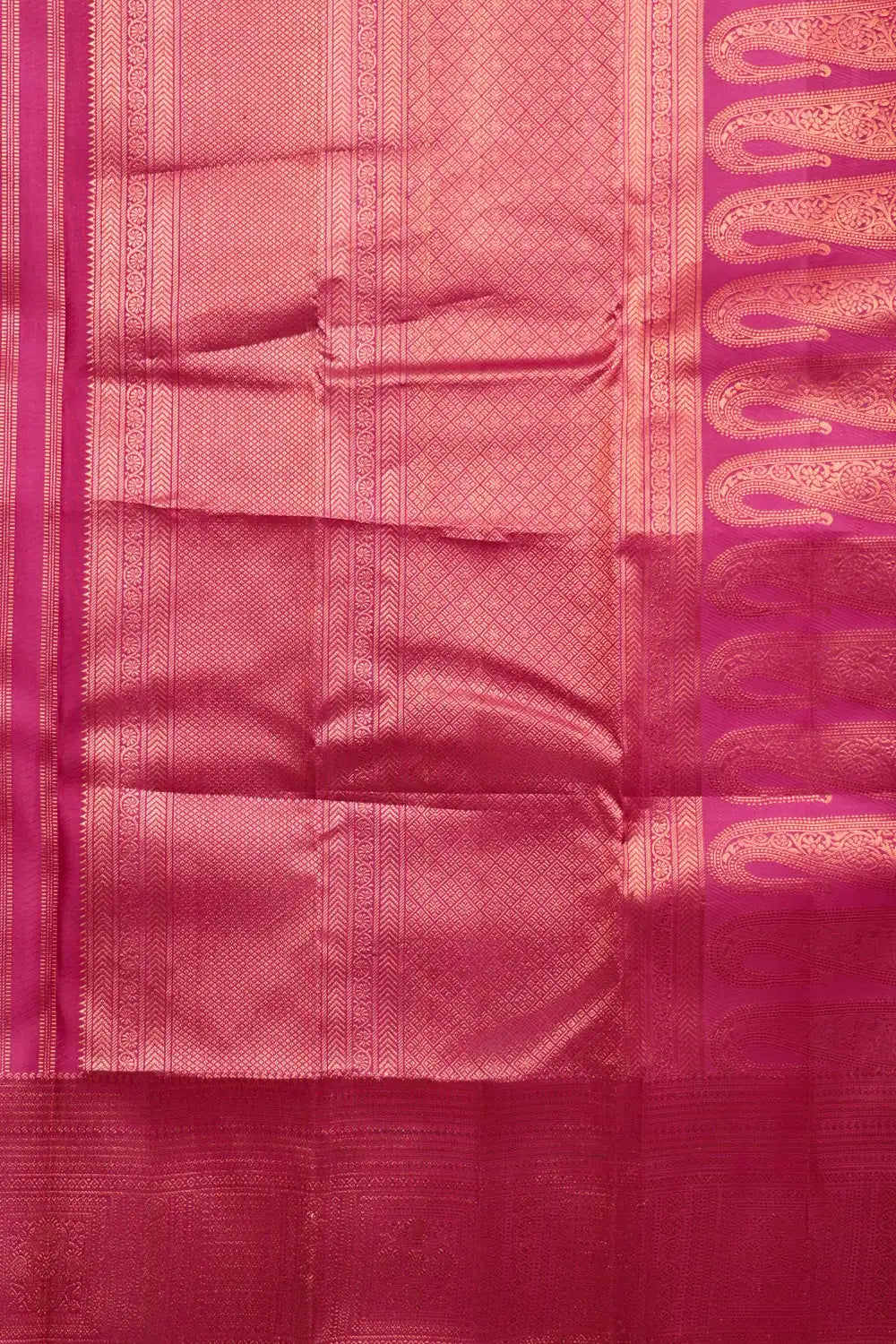Deep Magenta Kancheepuram Silk Saree - Seematti