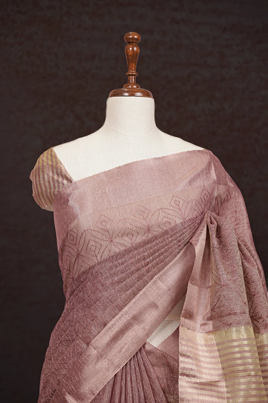 Dusty Pink Kota Saree - Seematti