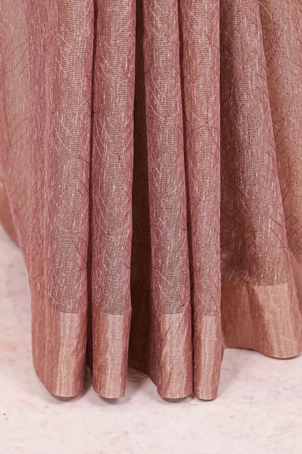 Dusty Pink Kota Saree - Seematti