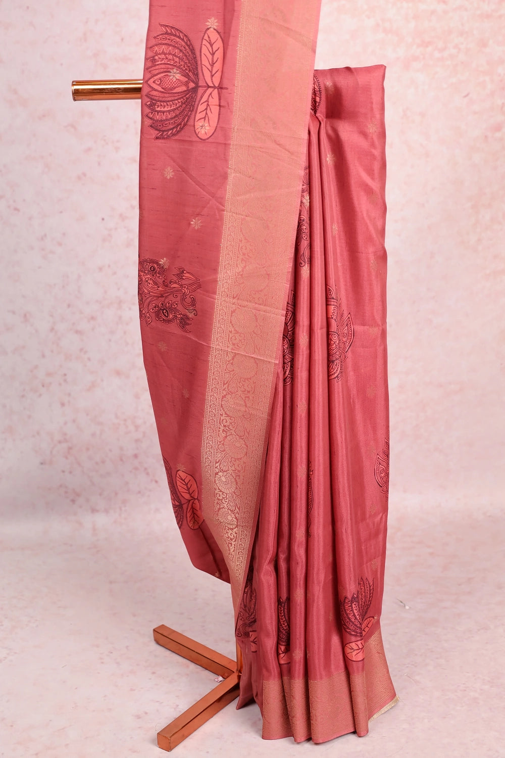 Dusty Rose Semi Soft Silk Saree