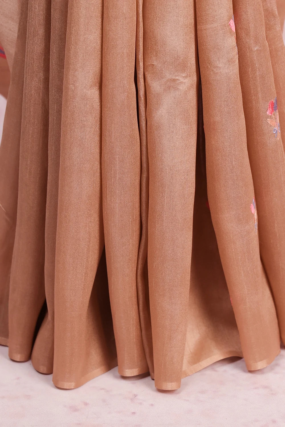 Fawn Semi Tussar Saree