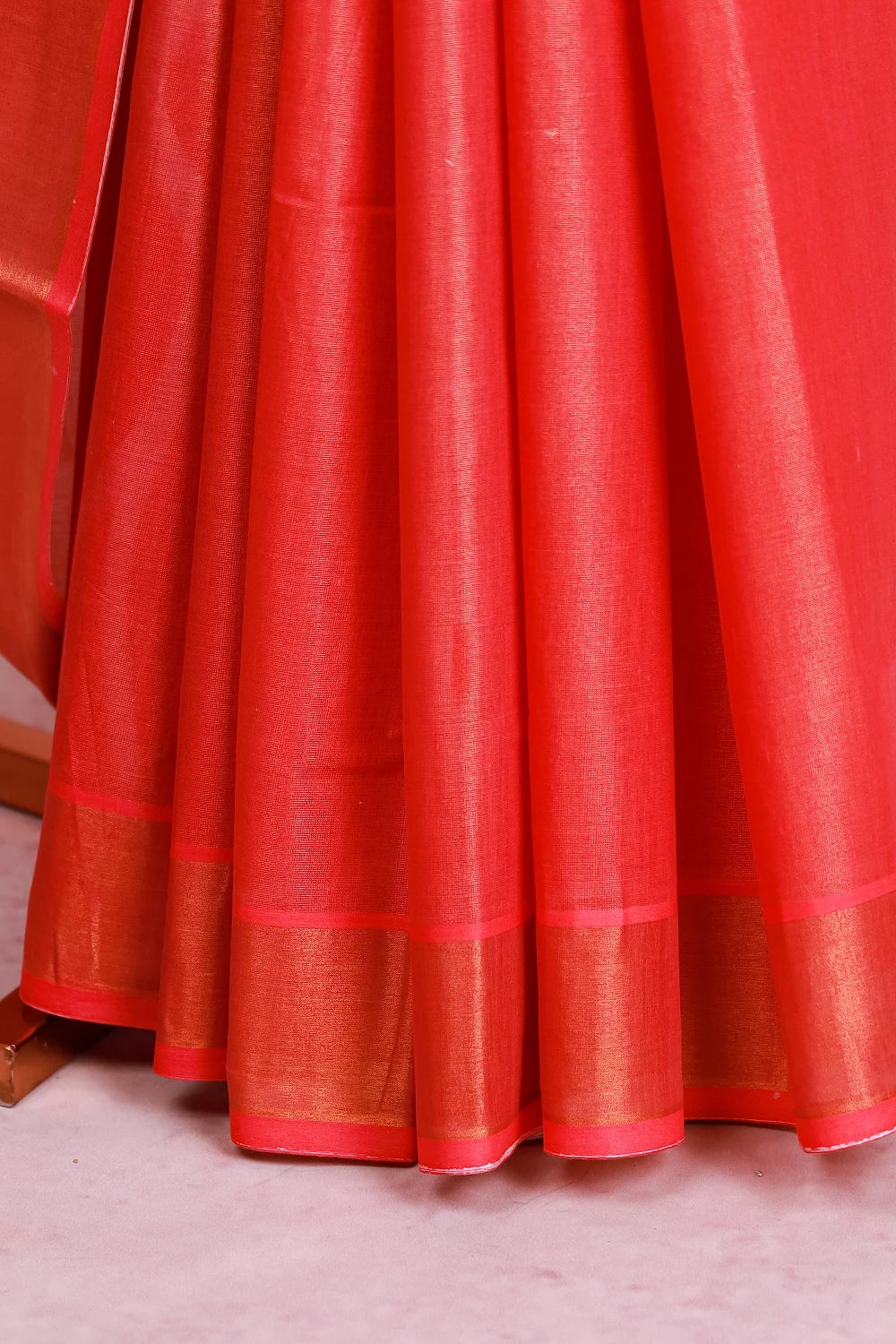 Gold And Pink Tissue  Kerala Saree