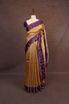 Gold Crepe Tissue Saree