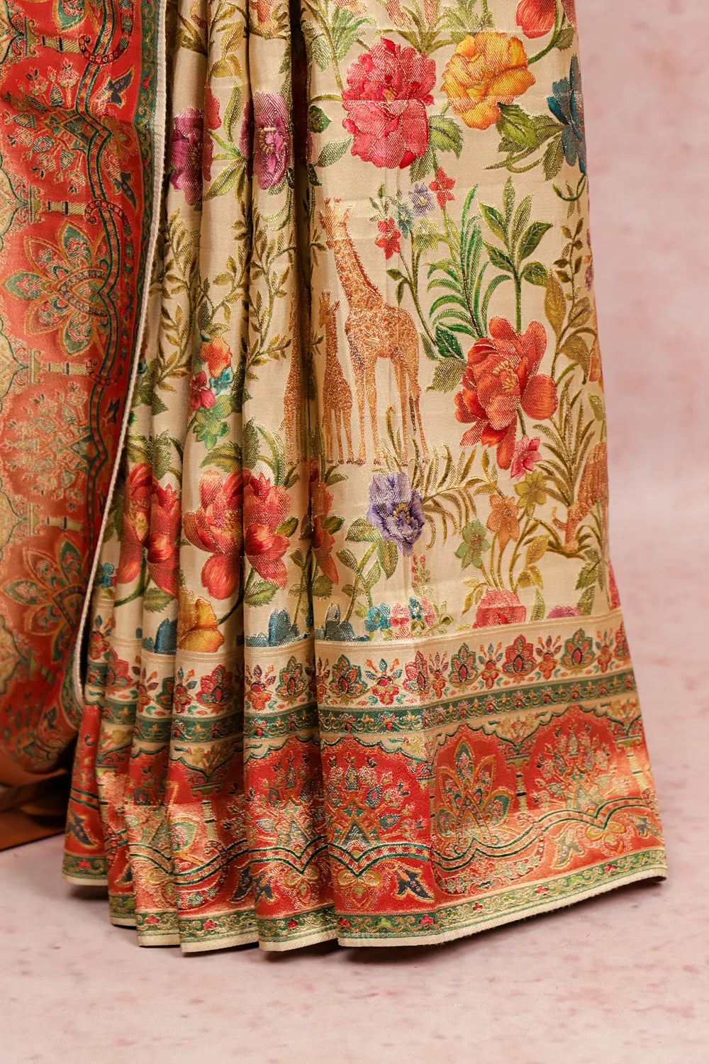 Gold Georgette Saree