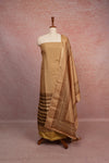 Gold Semi Tussar Self Design Unstitched Churidhar Material