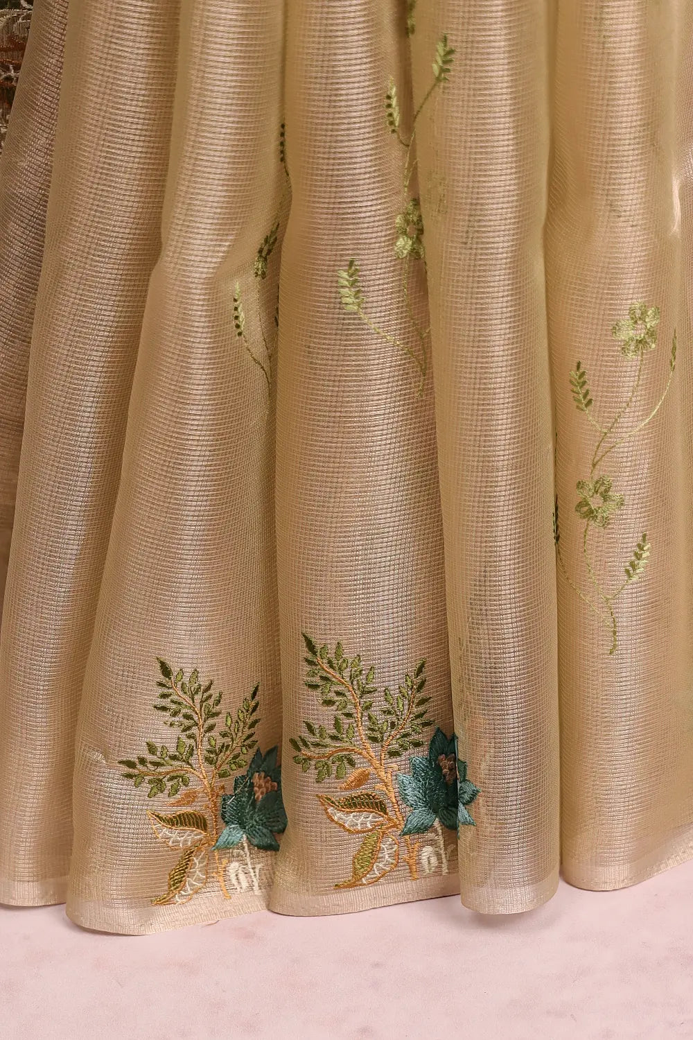 Gold Tissue Kota Saree
