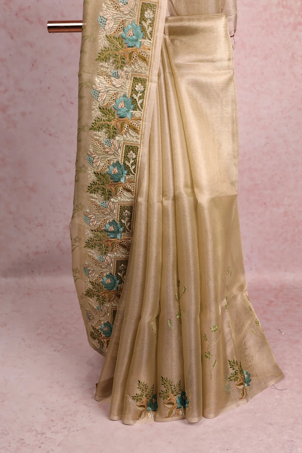 Gold Tissue Kota Saree