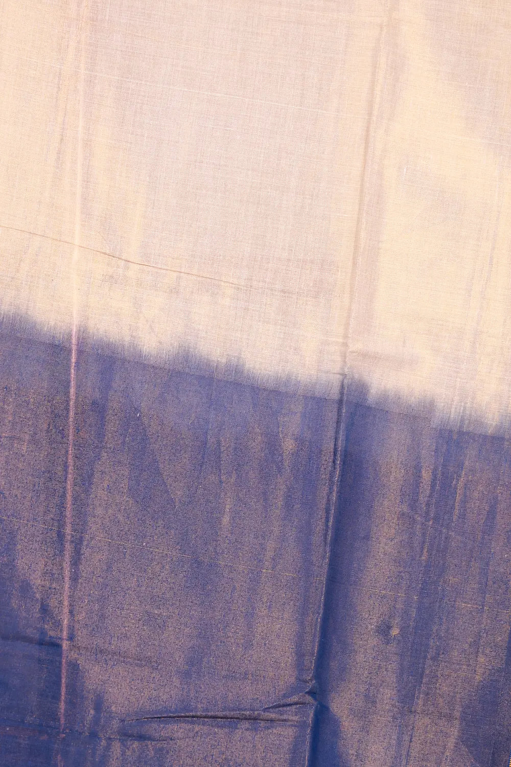 Golden And Blue  Tissue Kerala Saree