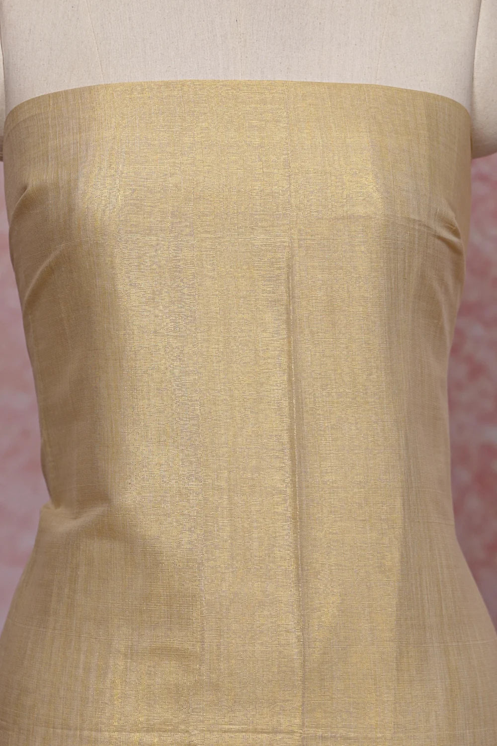 Golden Semi Tissue Plain Unstitched Churidhar Material
