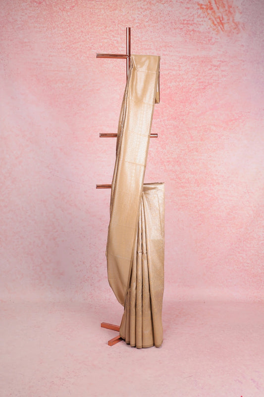 Golden Semi Tissue Saree