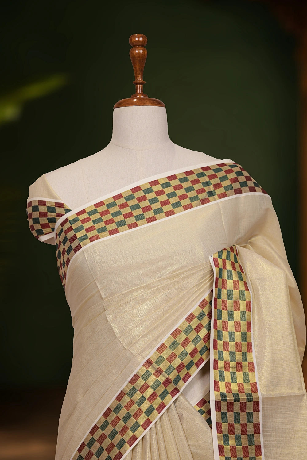 Golden Tissue Kerala Saree - Seematti
