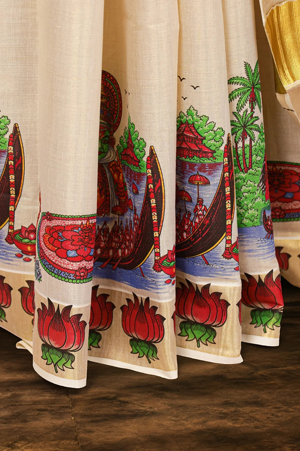 Golden Tissue Kerala Saree - Seematti