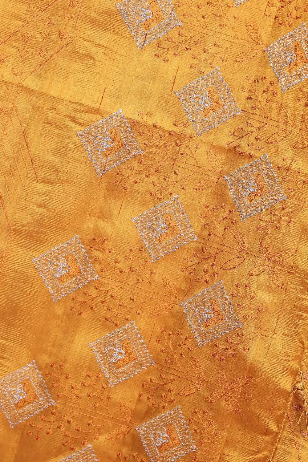 Golden Yellow Semi Tussar Saree