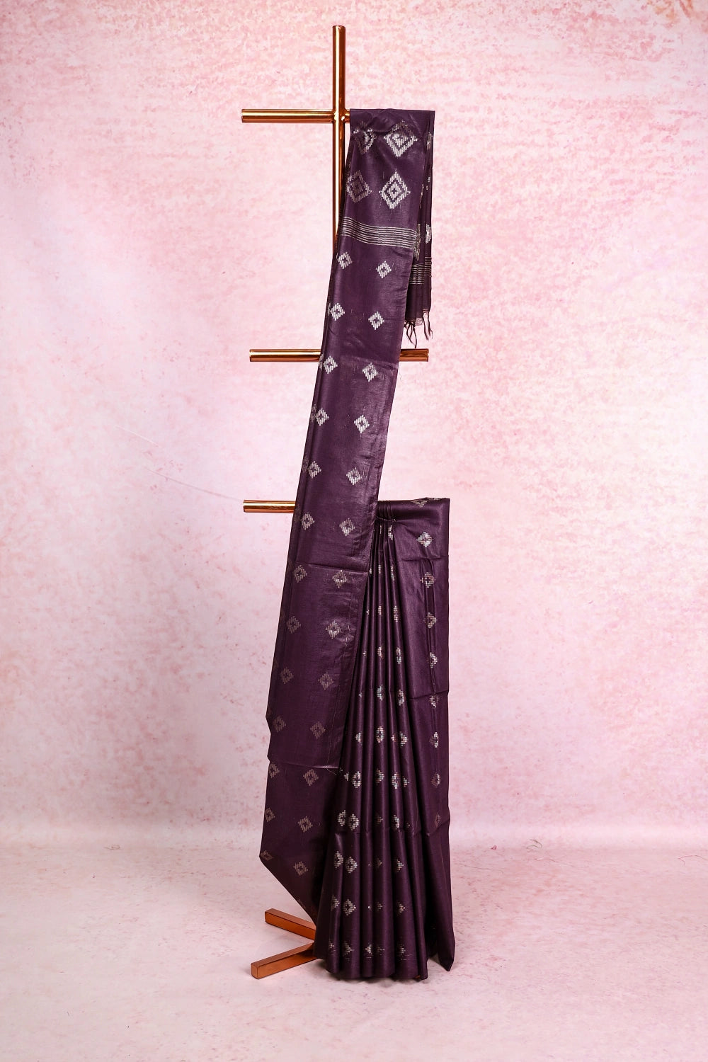 Grape Semi Silk Saree