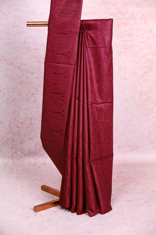Grape Semi Tussar Saree