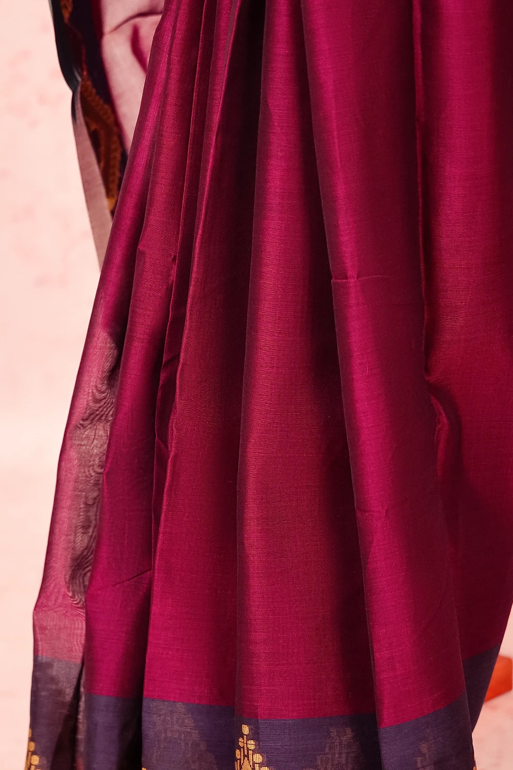 Grape Wine Cotton Saree