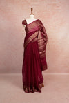 Grape Wine Semi Tussar Saree