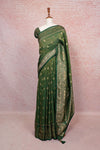 Green Banarasi Silk Saree - Seematti