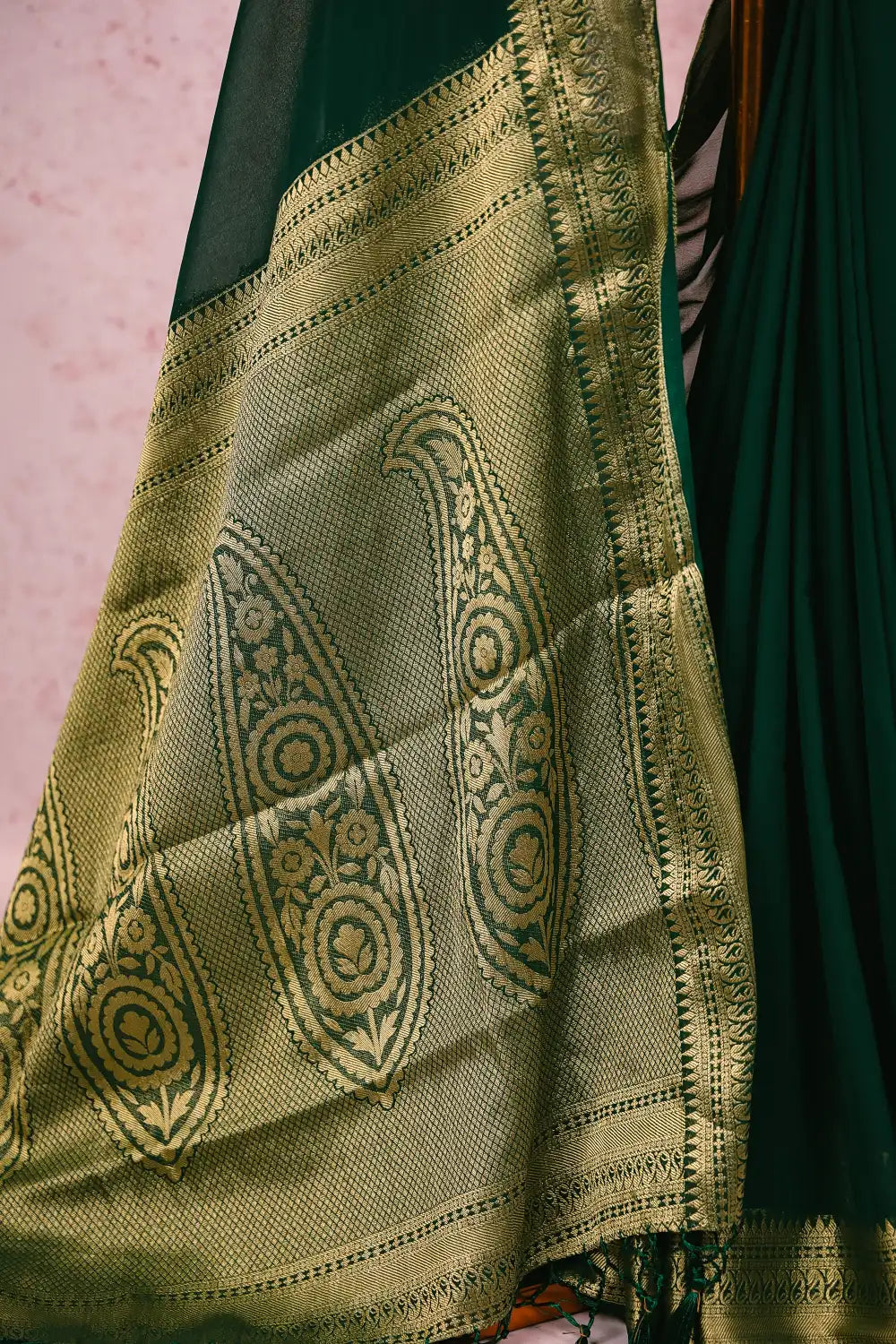 Green Chiffon Saree