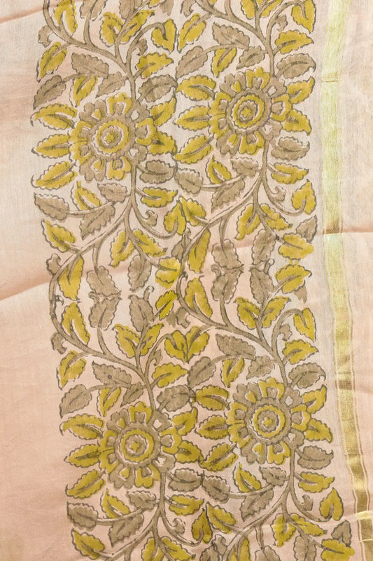 Green Cotton Printed Unstitched Churidhar Material