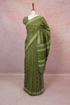 Green Cotton Saree - Seematti