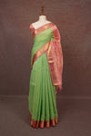 Green Cotton Silk Saree - Seematti