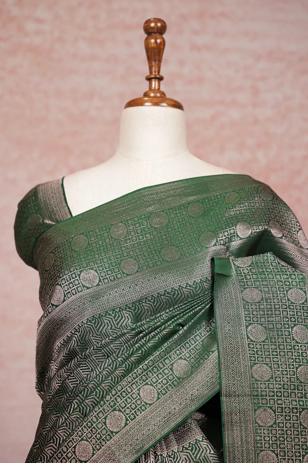 Green Kancheepuram Silk Saree - Seematti