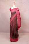 Green Pink Dual Tone Kancheepuram Silk Saree - Seematti