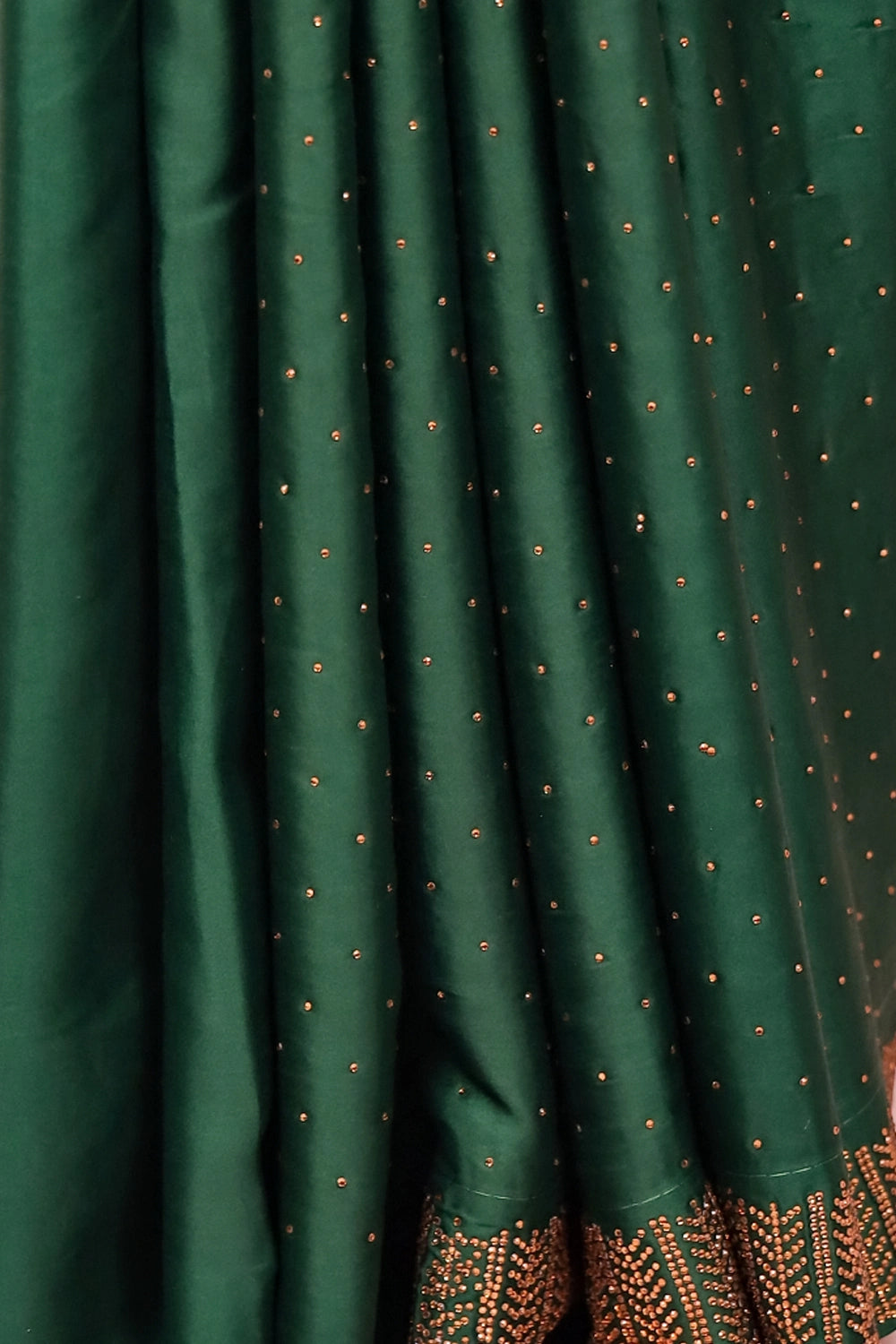 Green Satin Saree
