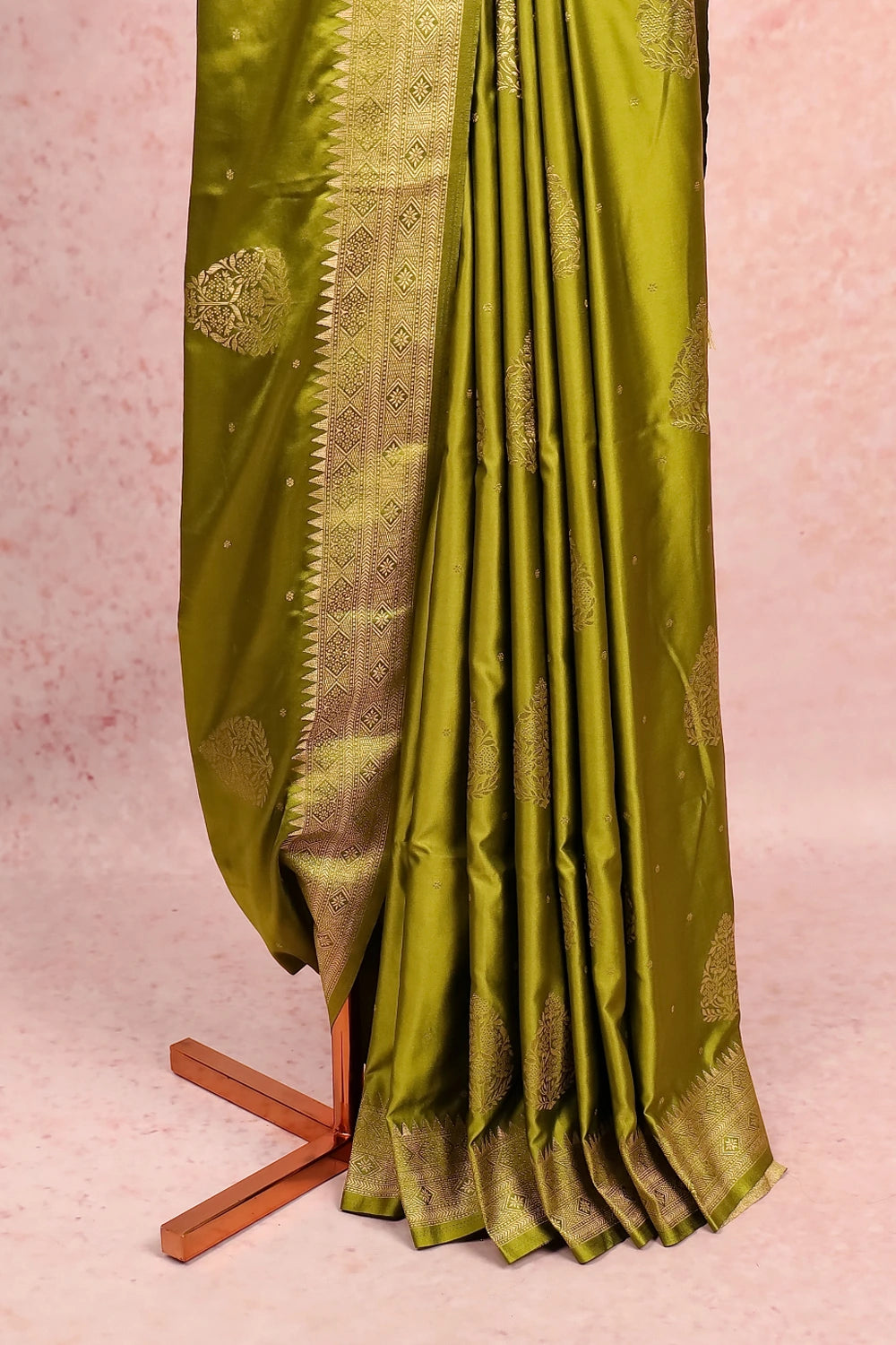 Green Semi Banarasi Saree