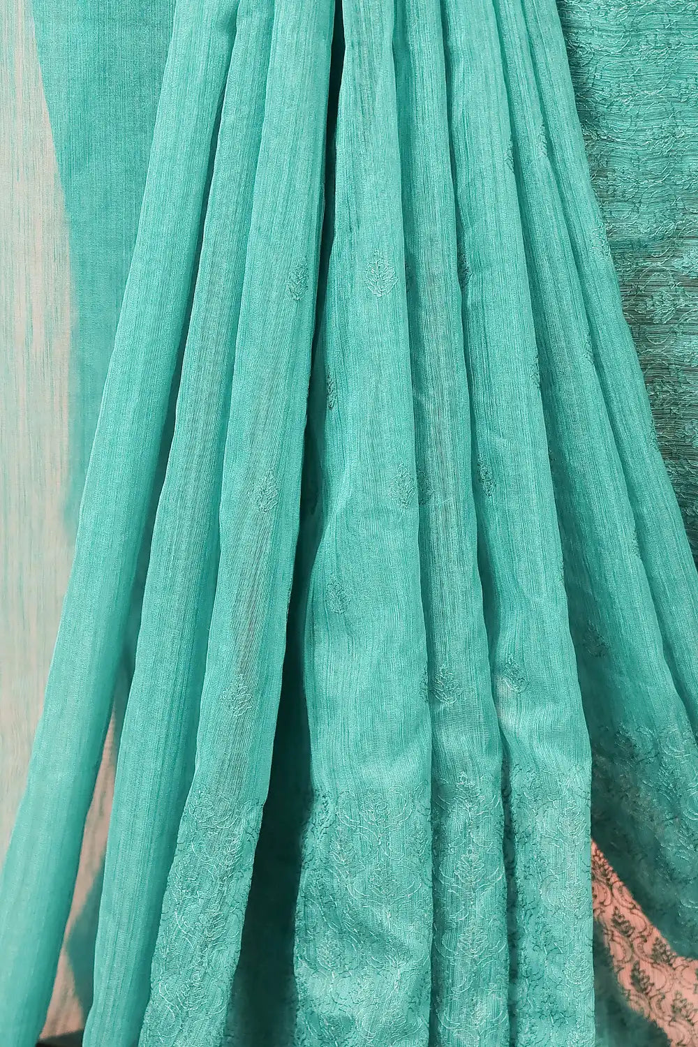 Green Semi Jute Saree