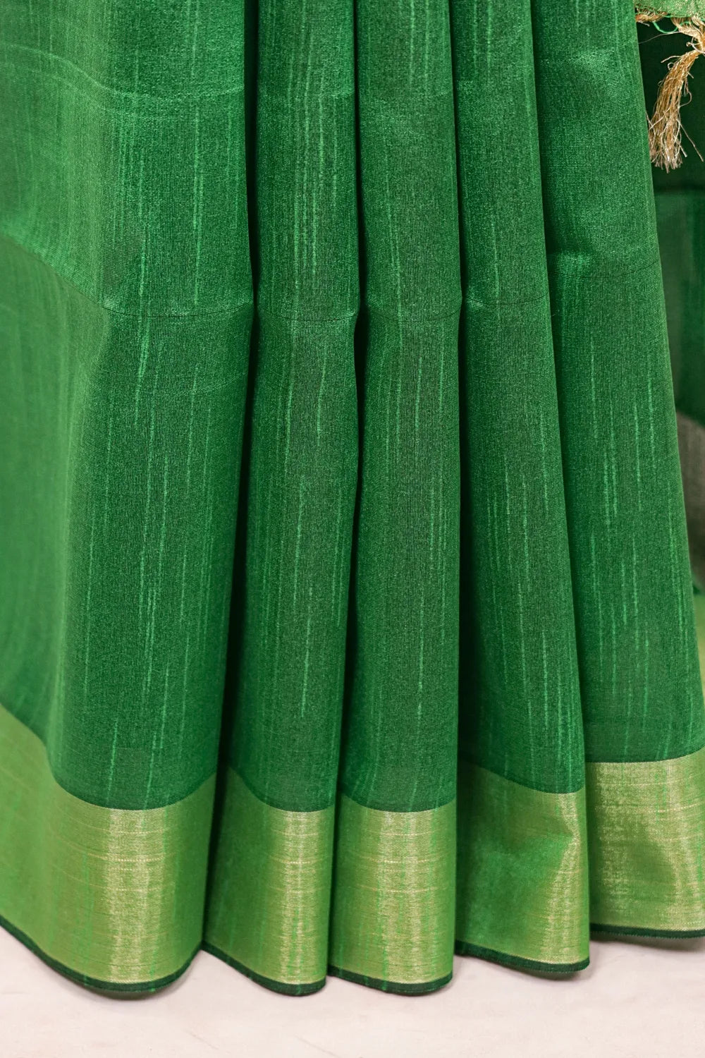 Green Semi Jute Saree - Seematti