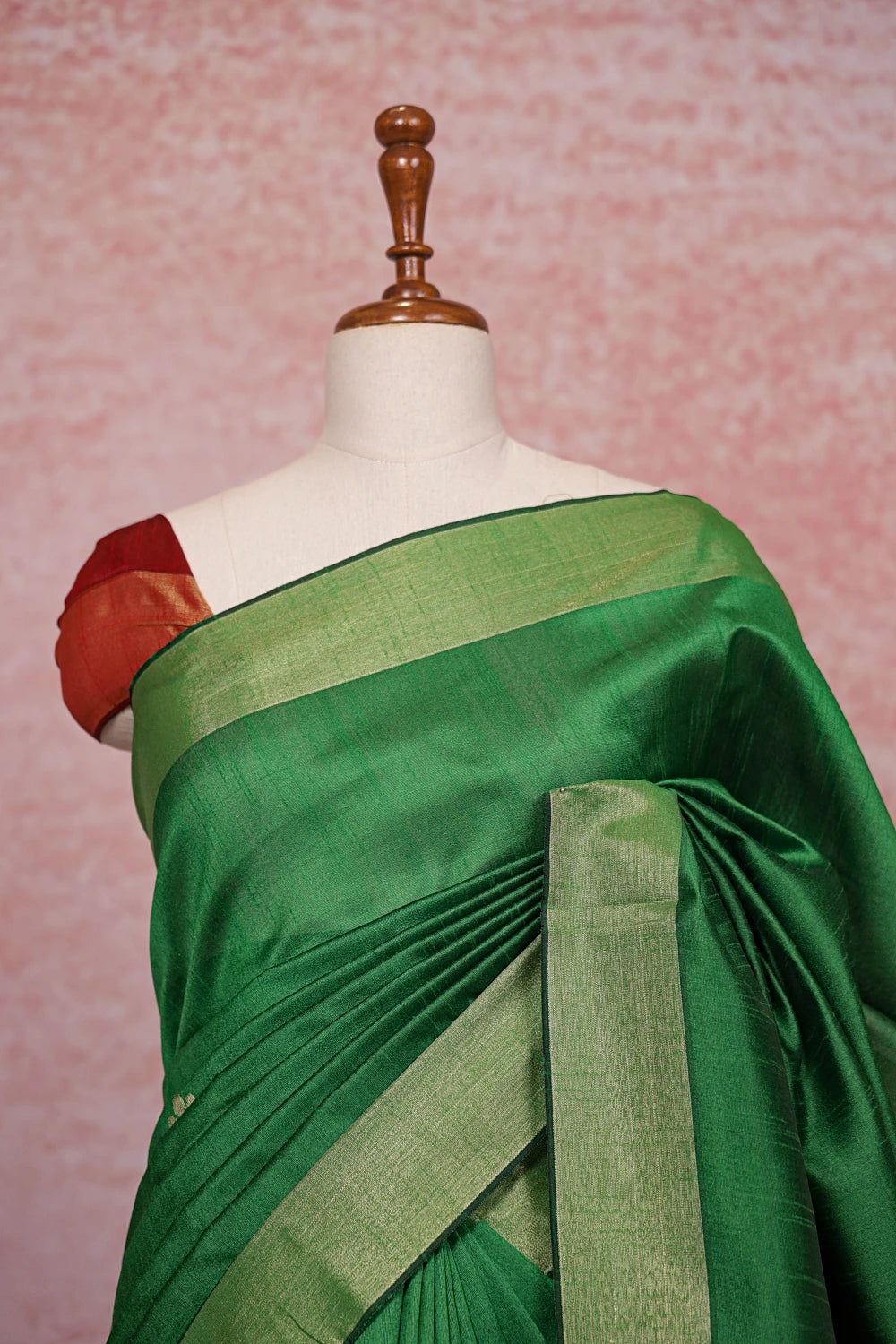 Green Semi Jute Saree - Seematti