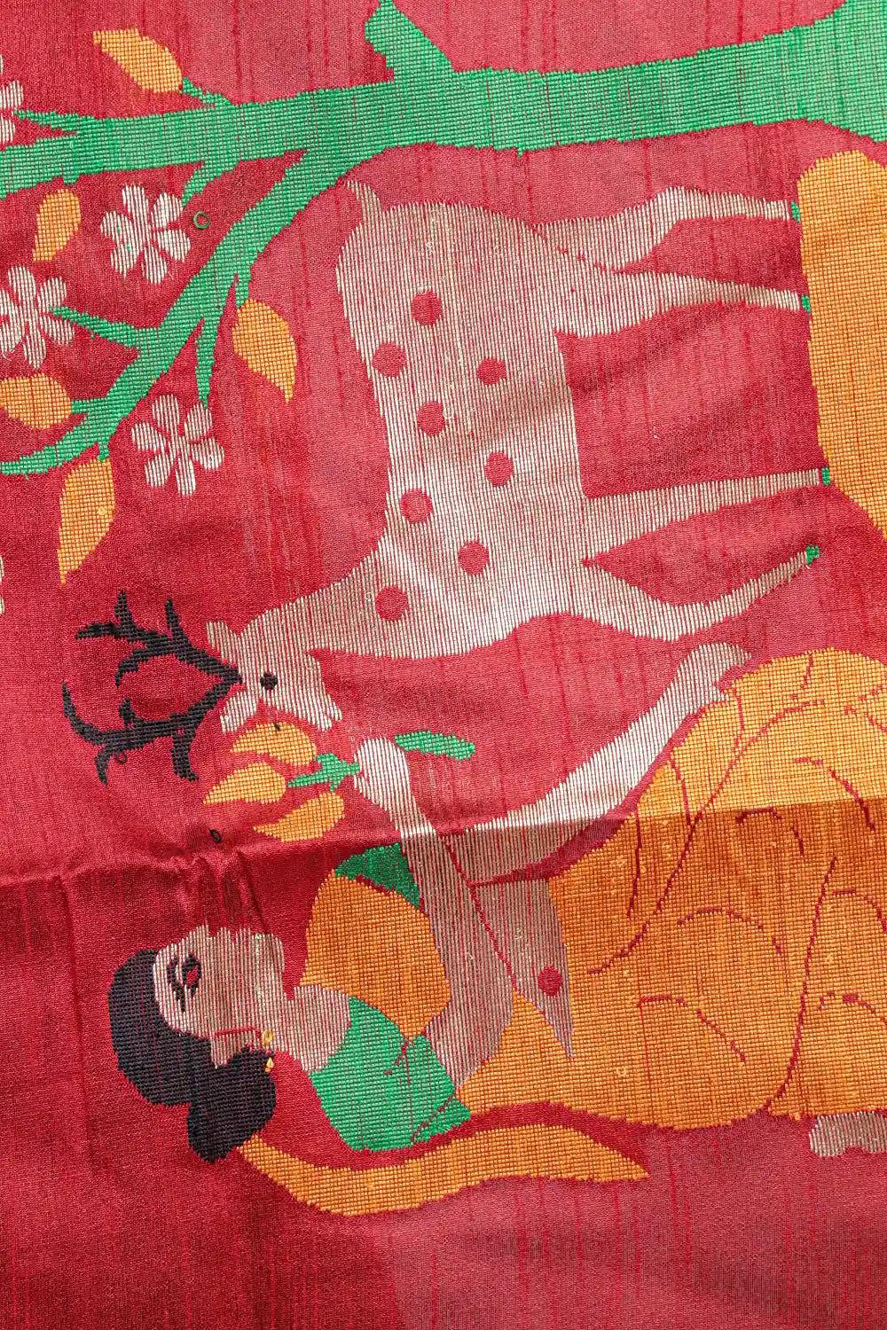 Green Semi Jute Saree - Seematti