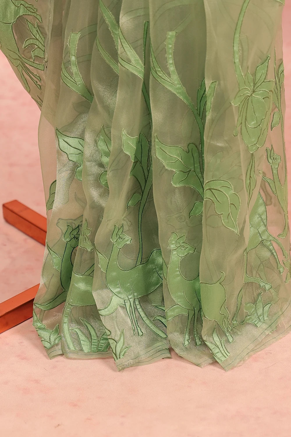 Green Semi Organza Saree