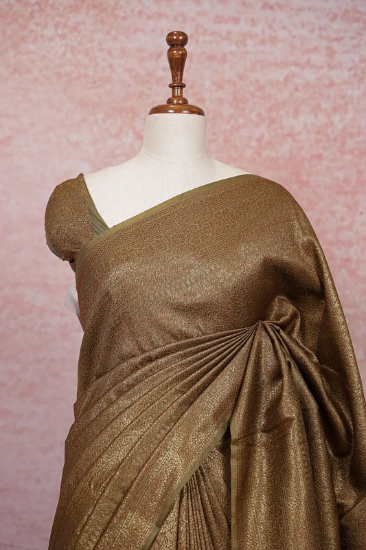 Green Semi Silk Saree - Seematti