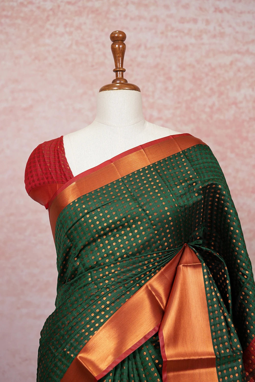 Green Semi Silk Saree - Seematti