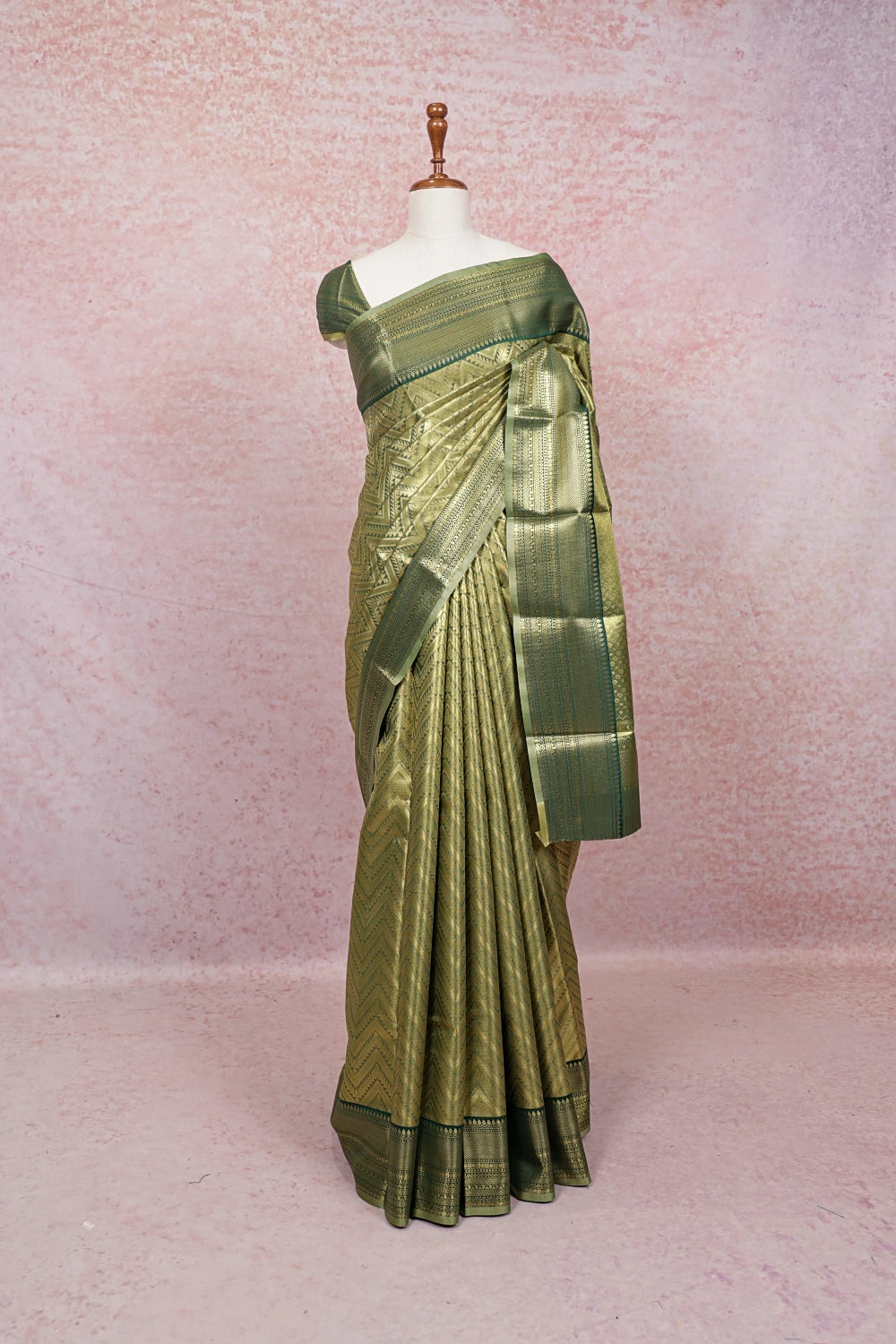 Green Semi Silk Saree